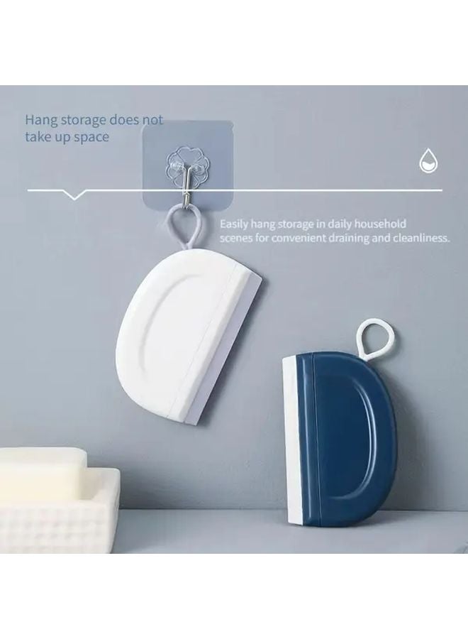 مكشطة تنظيف ثقيلة 2 قطعة بيضاء و 2 قطعة زرقاء للحمام والمطبخ والبلاط والزجاج - Image 3